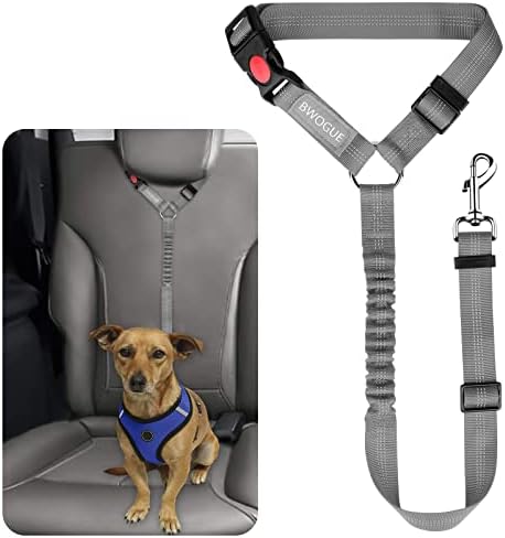 BWOGUE Dog Seat Belt for Car, Adjustable Headrest Restraint Safety Lead by BWOGUEPetHome