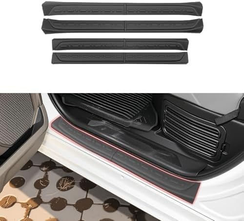Door Sill Guards Kit Fit for 2022-2026 Toyota Tundra Accessories Entry Guard by Utiiy