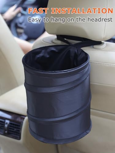 Ginsco 2 Gallons New Leakproof Car Trash Can, Compact Trash Can Pop-up - Image 4