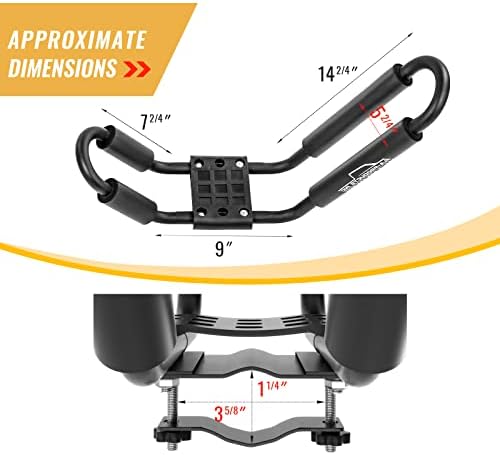 J-Bar Rack for Kayak Canoe Boat Carrier Roof Top Mount on Car SUV Truck Crossbar - Image 2