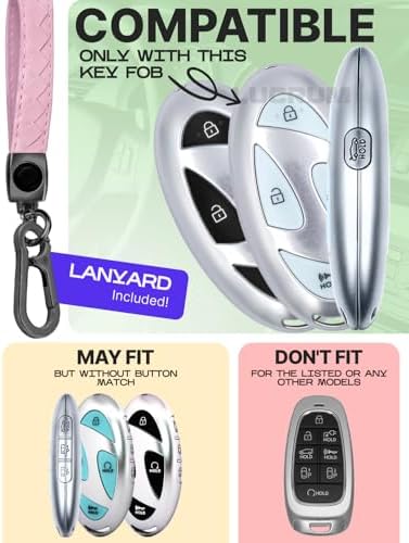Lucrum Compatible with Hyundai Key Fob Cover & Keychain - Image 2