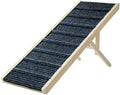 Dog Ramp for Bed, 43.5" Long Wooden Foldable Dog Ramp, 6 Adjustable Heights by Unknown