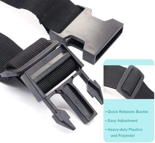 4 Pack Luggage Straps for Suitcases, Travel Belt Multiple Connector - Image 3