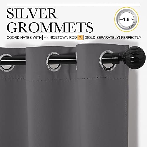NICETOWN Bedroom Blackout Curtains Panels, 1 Pair, 55 x 108-inch - Image 3