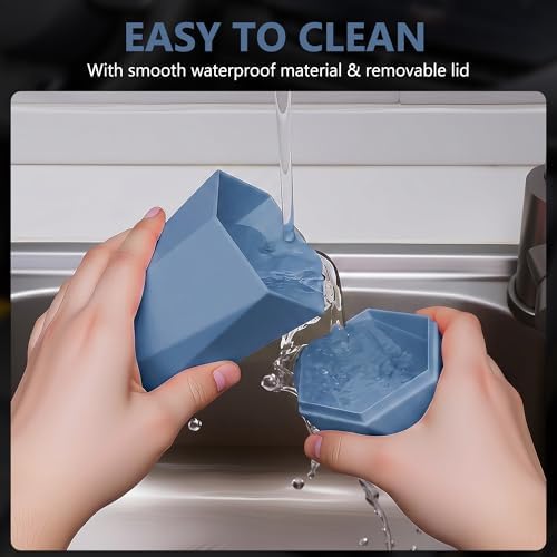 Car Trash Can with Lid, 30 Trash Bags, Dark Blue, 2 Pack - Image 4
