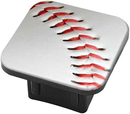 Trailer Hitch Cover, Baseball Stitches Hitch Cover Rubber Towing Hitch Plug - Image 2