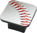 Trailer Hitch Cover, Baseball Stitches Hitch Cover Rubber Towing Hitch Plug by PATBIXES