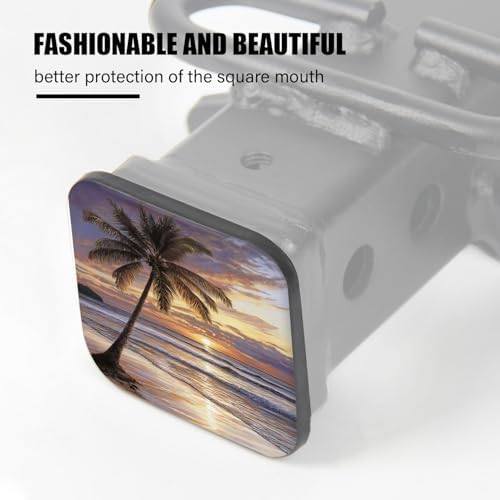 Hitch Cover Fits for 2-Inch Hitch, Palm Tree in an Oil - Image 4