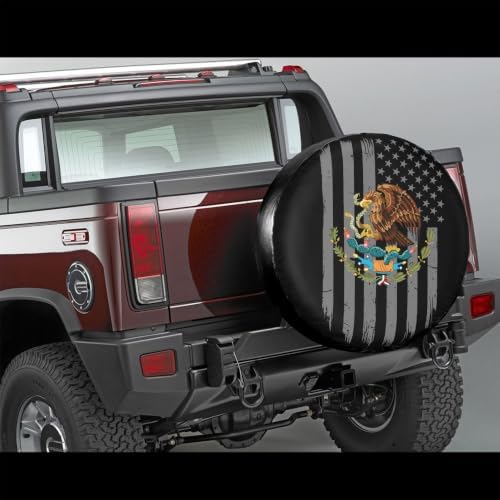 USA Mexico Flag Spare Tire Cover, Universal Waterproof & Dustproof Wheel - Image 6