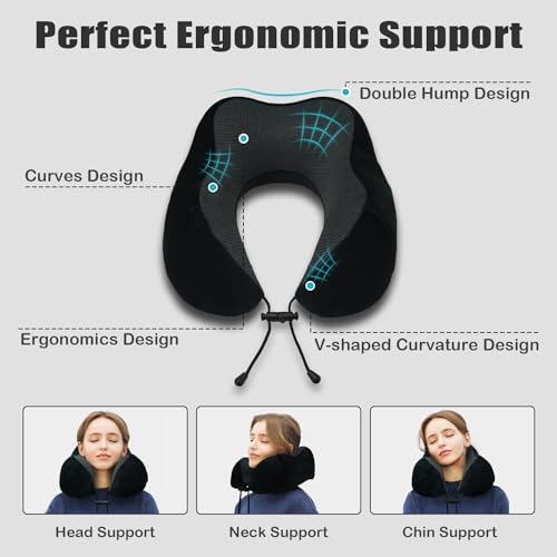 Travel Pillow, Memory Foam Neck Pillow - Image 4