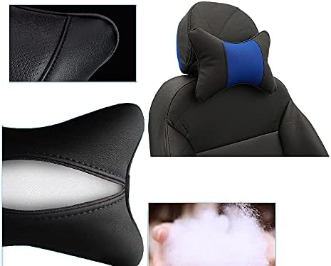 Car Neck Pillows Both Side Pu Leather 2pieces Pack Headrest Gogodog Fit - Image 3