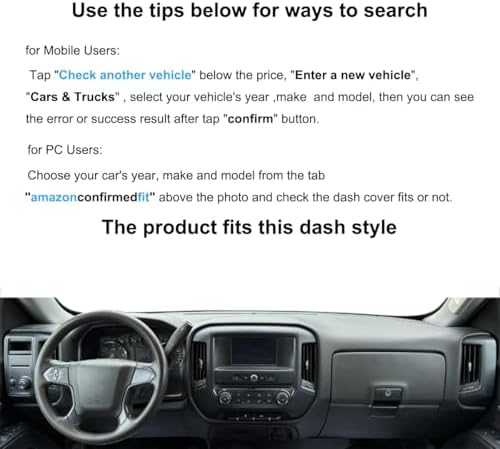 Yiz Dash Cover for GMC Sierra/Chevy Silverado 1500 2014-2018 Y32 - Image 3