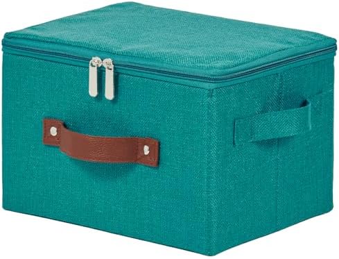 Storage Bins with Zipper Lids Decorative Lidded Baskets Boxes by VinneGenzz
