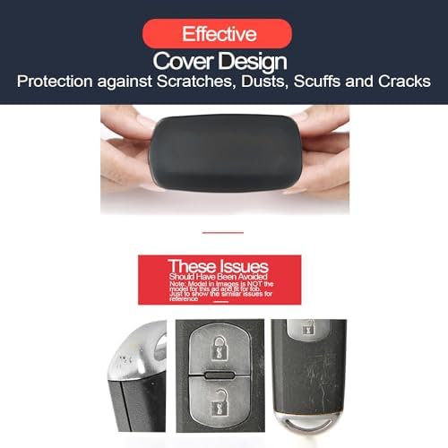 2pcs Compatible with Toyota Sienna Smart 6 Buttons Key Fob Cover Case Key Chain - Image 3
