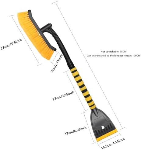 3. Heavy-Duty Ice Scraper Tool Featuring Rotatable Dense Bristles & Detachable - Image 3