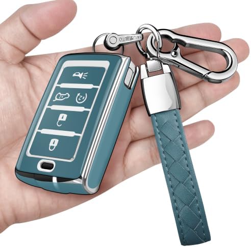 for Jeep Key Fob Cover with Keychain Soft Full Protection Key Shell Compatible by Sindeda