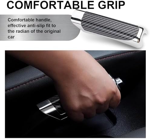 Eratus Car Handbrake Cover, Carbon Fiber Decorative Anti-Scratch Protective - Image 7