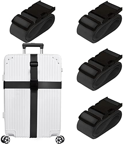 Chelmon Luggage Straps for Suitcases TSA Approved Travel Essentials 8 Pack by Chelmon