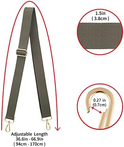 ZOOEASS Wide Shoulder Strap, Adjustable Replacement Belt Crossbody Canvas Bag - Image 3