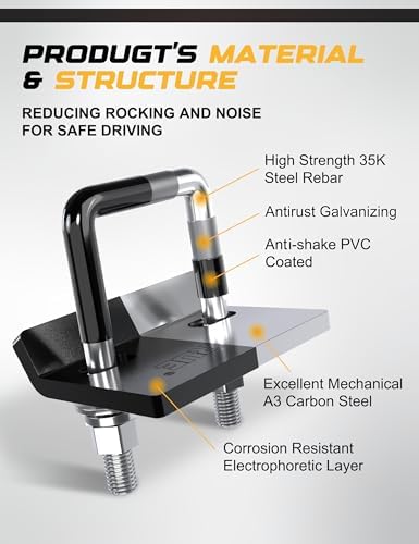 RETRUE Anti Rattle Hitch Tightener 1.25"-2" Rubber Coated Hitch Stabilizer - Image 2