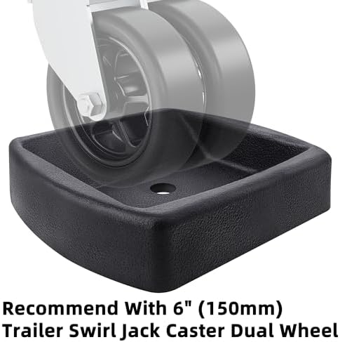 Dual Trailer Wheel Dock Swirl Jack Caster 6" Wheel Chock Stopper - Image 2