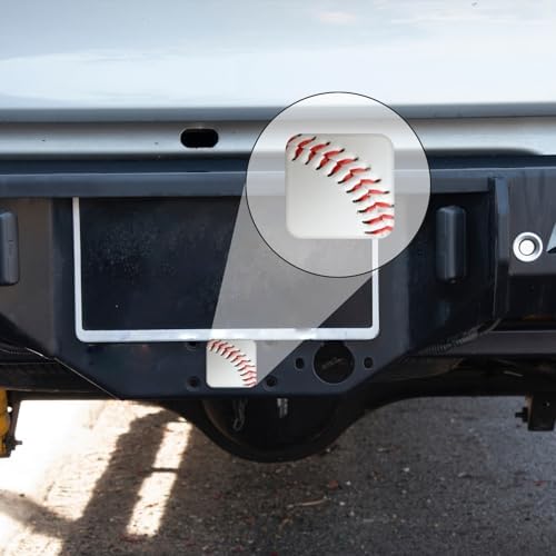 Trailer Hitch Cover, Baseball Stitches Hitch Cover Rubber Towing Hitch Plug - Image 5