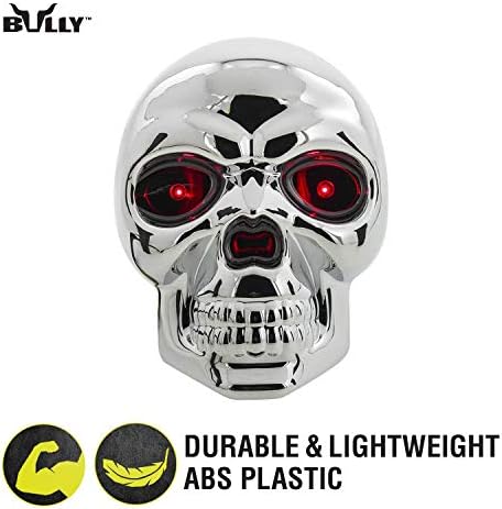 Bully CR-018 Chrome ABS Plastic Universal Fit Truck Skull LED Brake Light Hitch - Image 3