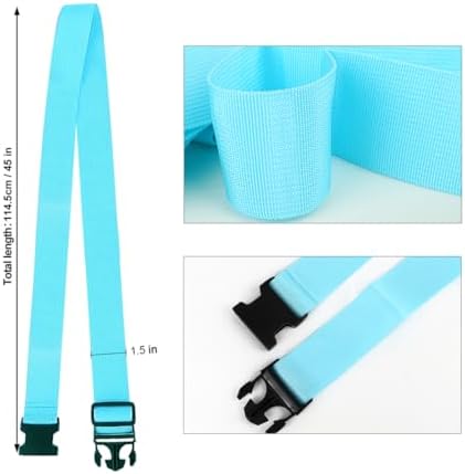 Luggage Straps Travel Belt Multiple Suitcase Connector, 2 Pack Light Blue - Image 3