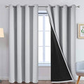 Yakamok Light Grey 100% Blackout Curtains 84 Inches Long 52" Wide 2 Panel by Yakamok