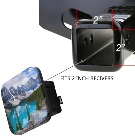 Swono Mountain Lake Hitch Cover: Beautiful Nature Rocky Mountains Lake Winter - Image 3
