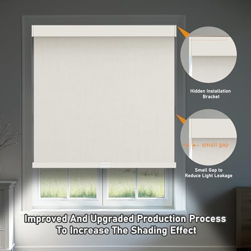 AOSKY Custom Cordless Blackout Roller Shades - Image 4