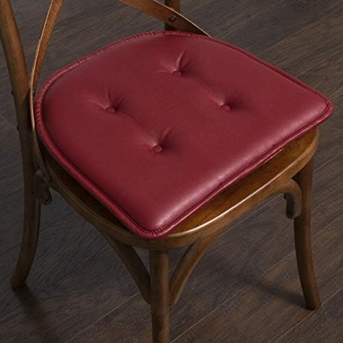 Sweet Home Collection Chair Cushion Memory Foam Pads Tufted Slip Non Skid - Image 5