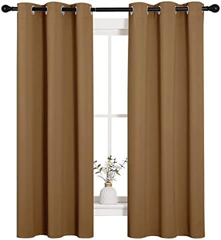 NICETOWN Sleek Blackout Curtains, 2 Panels, W34 x L63-inch - Image 2
