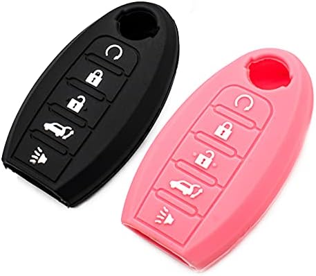 Silicone Key Fob Cover Fit for Nissan Armada Murano Rogue Maxima Altima by EYANBIS