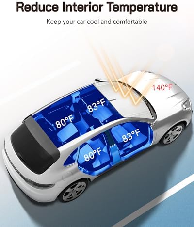 Pigenius Windshield Sun Shade for Ford Mustang Mach-E 2021-2025. Full Coverage - Image 3