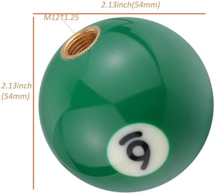 6 Ball Billiard Shift Knob Polished Car Racing Gear Shifter Grip - Image 3