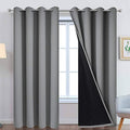 Yakamok Grey 100% Blackout Curtain Panels 84 inches, 2 Panels by Yakamok