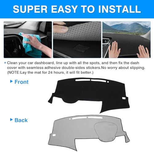 Autorder Dashboard Cover Mat for Toyota Avalon 2013-2018 Accessories Dash Cover - Image 5