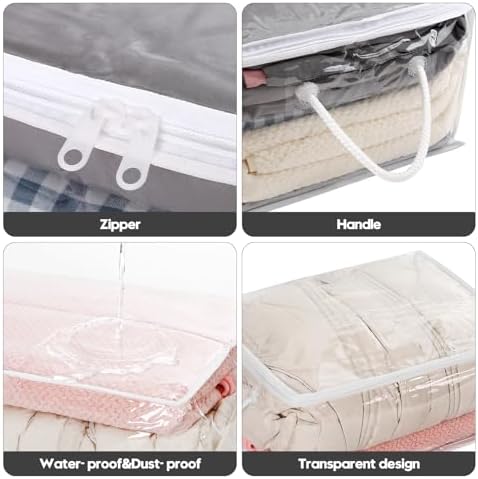 10 PCS Clear Zippered Storage Bags - Image 3