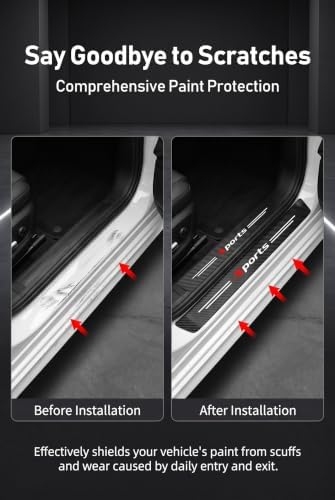 9 PCS Car Door Sill Protector, Anti-Scratch Carbon Fiber Door Edge Guards - Image 4