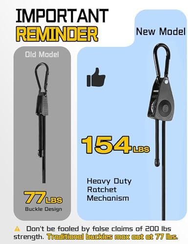 Lucky Straps 60" Black Adjustable Carabiner Bungee Cords - Image 4