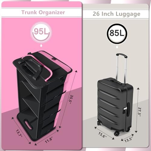 AOPHY Foldable Trunk Organizer for Car SUV Truck 95L Large Capacity - Image 4