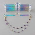 10 Pack Rearview Mirror Charm Hanger Blanks Large 6.7 Inch, Iridescent Rainbow by YongPan