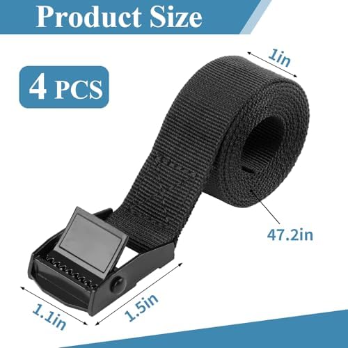 PEASUG Tie Down Straps, 4 Pack Lashing Straps - Image 2