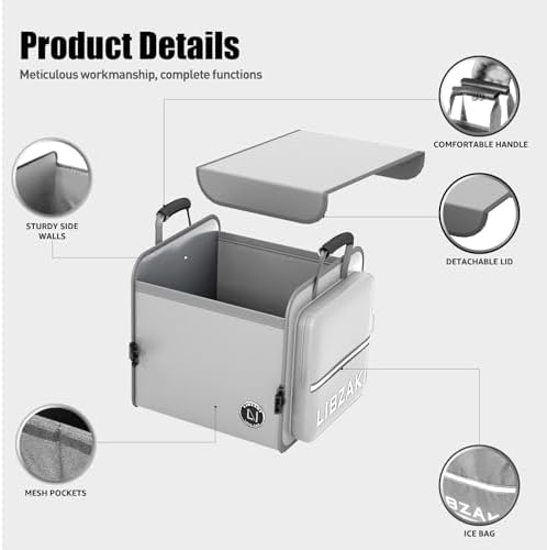 LIBZAKI Car Trunk Storage Organizer, Collapsible Trunk Storage Box - Image 4
