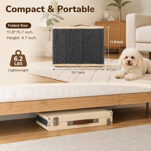 Dog Ramp for Small Dog/Bed/Couch, Foldable & Adjustable Dog Stairs - Image 6