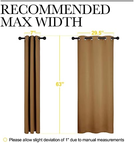 NICETOWN Sleek Blackout Curtains, 2 Panels, W34 x L63-inch - Image 7