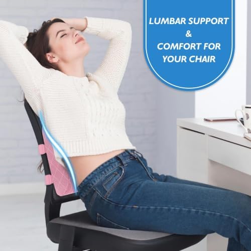 Lumbar Support Pillow for Office Chair, Back Support, Memory Foam - Image 7