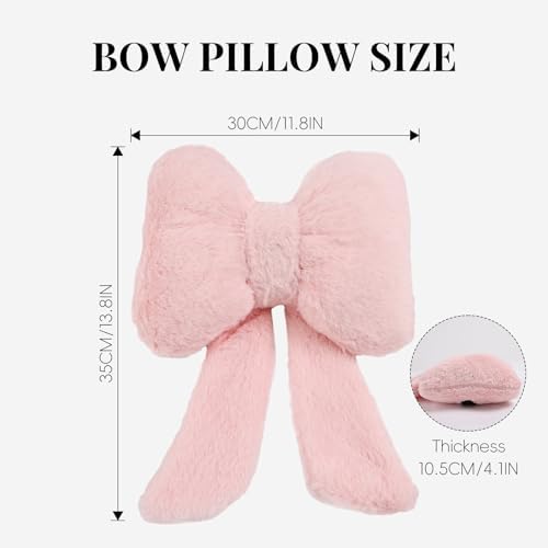 2 Pack Bow Car Headrest Pillows Plush Neck Pillows - Image 2