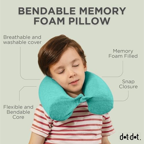 Dot&Dot Twist Memory Foam Kids Travel Pillow, Bendable Neck Pillow - Image 6